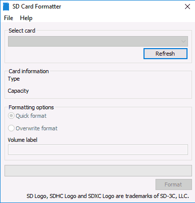 SD Memory Card Formatter