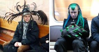 В метро опять не соскучишься: 20 фото модников, которых вы не забудете