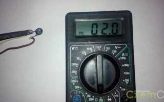 Как проверить термистор мультиметром