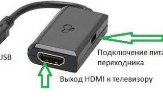 Как подключить телефон к телевизору используя переходник USB-HDMI