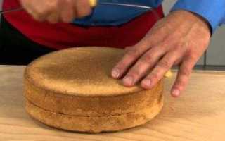 Как разрезать бисквит на коржи — Правильные способы