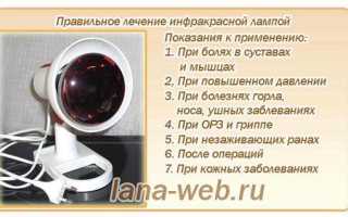 Правильное и эффективное лечение инфракрасной лампой